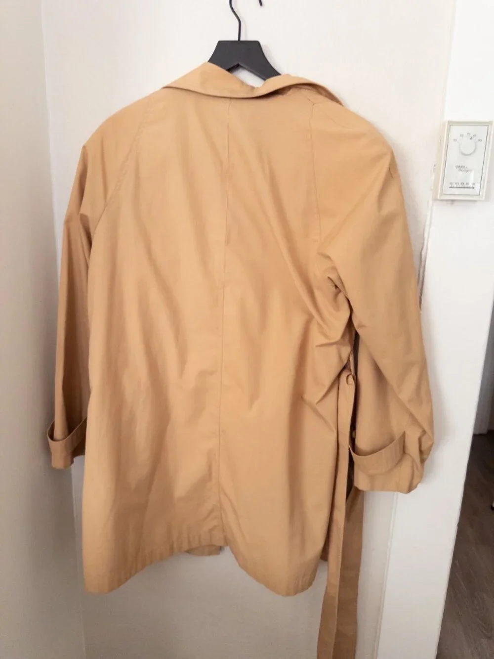 Vintage London Fog Short Trench Coat - tie waist, double breasted buttons - 14R